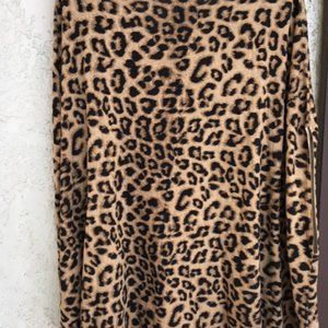 Chico's cotton cheetah print cape O/S NWT